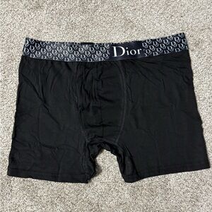 Dior Men's Black Logo Boxer Briefs